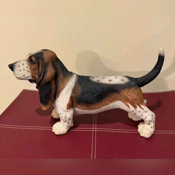 Basset Hound Figurine Standing Resin 7.5” tall - Picture 2 of 12